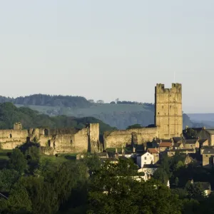 Early morning view of Richomd Castle in Yorkshire, England, United Kingdom, Europe