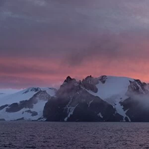 English Strait at sunset, Antarctica, Polar Regions
