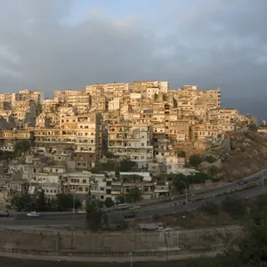 Evening light over old city