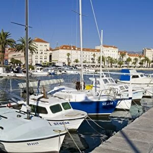 Fishing boats on the waterfront, Split, Dalmatian Coast, Croatia, Europe