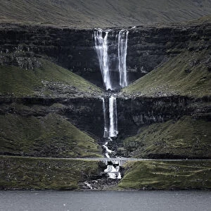 Fossa, the tallest waterfalls of the Faroe Islands, Denmark, Europe