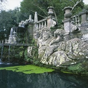 Fountains in the gardens of the Villa Lante