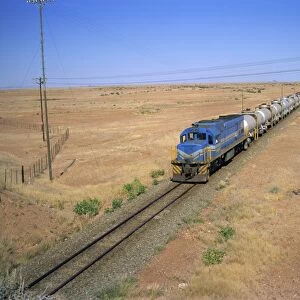 Freight train, part of important rail infrastructure, Namibia, Africa