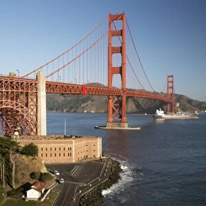 Golden Gate Bridge and Fort Point, San Francisco, California, United States of America, North America