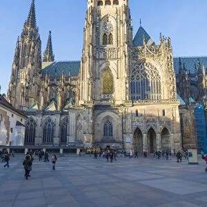 The gothic Cathedral of St. Vitus, Old Town Square, UNESCO World Heritage Site, Prague