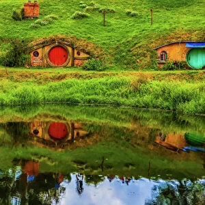 Hobbit Houses, Hobbiton, North Island, New Zealand, Pacific