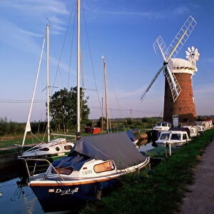 Horsey windmill, Norfolk Broads, Norfolk, England, United Kingdom, Europe