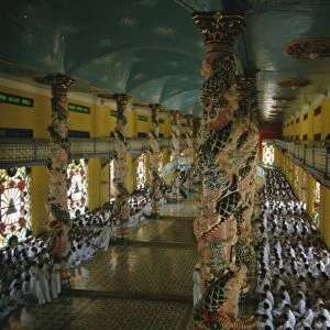 Interior of the Cao Dai Great Temple