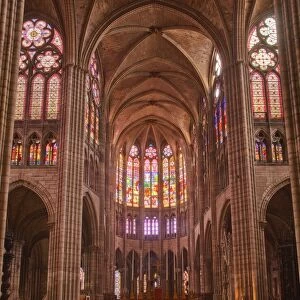 The interior of Saint Denis basilica in Paris, France, Europe