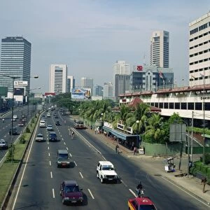 Jalan Thamrin and the skyline of Jakarta