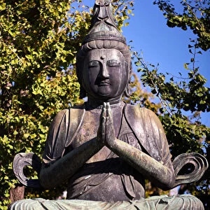 Kannon Bosatsu Buddha sculpture at the Sensoji Temple in Asakusa, Tokyo, Japan, Asia