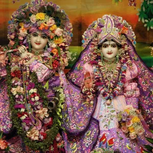 Krishna and Rada statues in Bhaktivedanta Manor ISKCON (Hare Krishna) temple