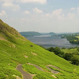 Lake Ullswater from Martindale Road, Lake District National Park, Cumbria