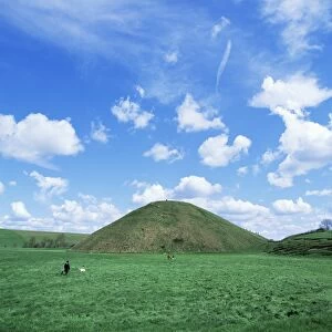 Largest man made mound in Europe, purpose unknown, Silbury Hill, Wiltshire