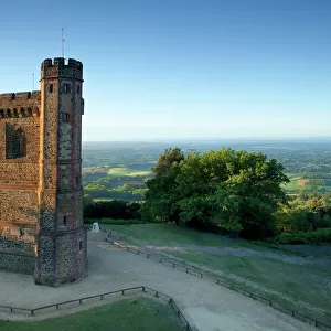 Leith Hill Tower, highest point in south east England, view sout on a summer morning