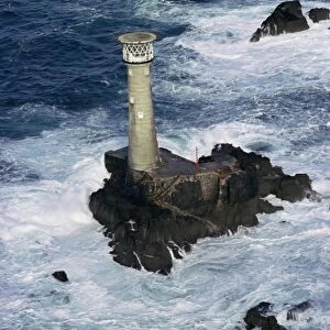 Longships lighthouse, Lands End, Cornwall, England, United Kingdom, Europe