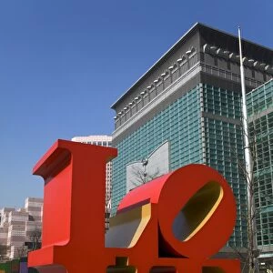 Love Sculpture by Robert Indiana, 101 Tower, Taipei, Taiwan Island, Republic of China