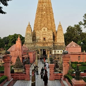 India Heritage Sites Collection: Mahabodhi Temple Complex at Bodh Gaya