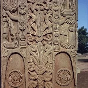 Detail of North Gate of the Great Stupa, Sanchi, UNESCO World Heritage Site
