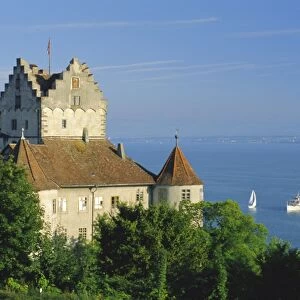 The old castle towering above Lake Constance