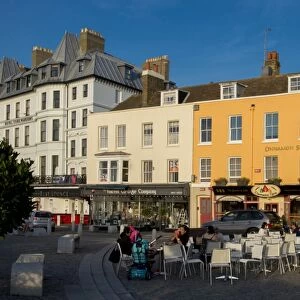Outdoor cafe and typical terrace in centre of Margate, Kent, England, United Kingdom, Europe