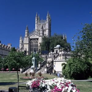 Parade Gardens and the Abbey, Bath, UNESCO World Heritage Site, Somerset