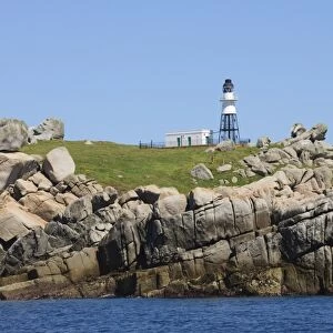 Peninnis Lighthouse on St. Marys, Isles of Scilly, Cornwall, United Kingdom, Europe