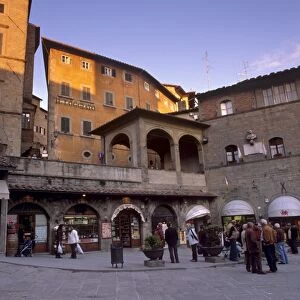 Piazza della Repubblica in the evening in the medieval