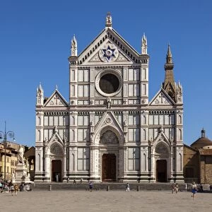 Piazza Santa Croce and Basilica di Santa Croce, Florence, UNESCO World Heritage Site, Tuscany, Italy, Europe
