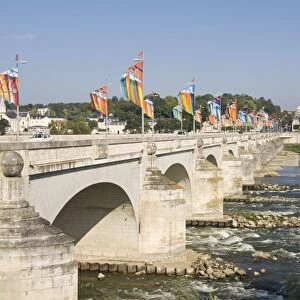 Pont Wilson, bridge crossing the Loire River, city of Tours, Indre-et-Loire
