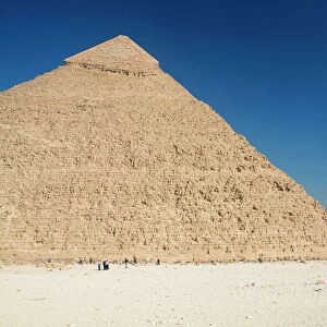 The Pyramid of Khafre (Chephren) and the Great Pyramid of Khufu (Cheops) in the background