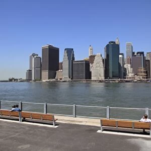 Recently opened Pier 1, part of Brooklyn Bridge Park, Brooklyn, New York City