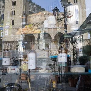 Reflection of Cathedral in shop window