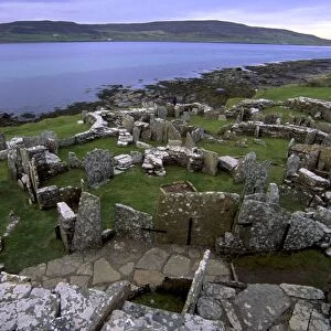 Remains of Iron Age dwelling houses around Broch of Gurness