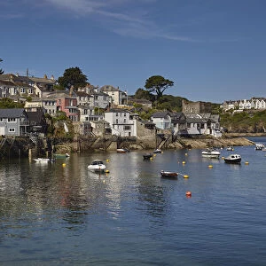The riverside village of Polruan, in the mouth of the River Fowey, near the town of Fowey