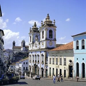 Salvador, the Pelourinho district at Largo do Pelourinho, Bahia State, Brazil