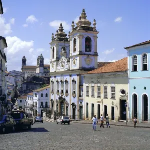 Salvador, the Pelourinho district at Largo do Pelourinho, Bahia State, Brazil