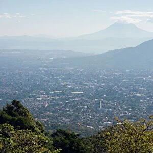 San Salvador city and Volcan de San Vincent (Chichontepec), 2182m, San Salvador