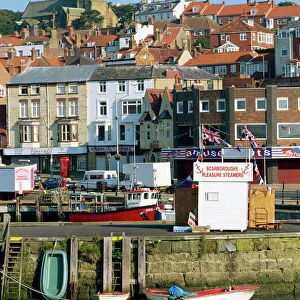 The seafront of Scarborough, the popular seaside resort on the coast of North Yorkshire