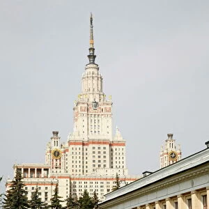 The Stalinist State University building, one of Seven Sisters which are seven Stalinist skyscrapers