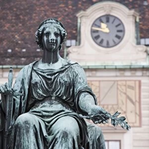 Part of statue of Franz 1, In der Burg, Hofburg Complex, Vienna, Austria, Europe