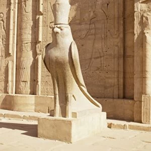 Statue of Horus, Temple of Horus, Edfu, Egypt, North Africa, Africa