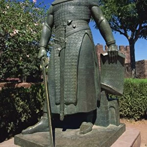 Statue of Sancho I at the Castel dos Mouros at Silves in the Algarve
