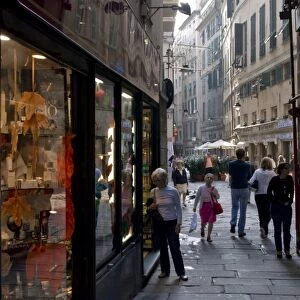 Street scene, Genoa port, Liguria, italy, Europe