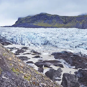 Svinafellsjokull Glacier, Skaftafell National Park, on the south side of Vatnajokull icecap, Vatnajokull National Park, Iceland, Polar Regions