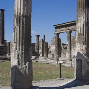 The Temple of Apollo at the ruins of the Roman site of Pompeii, UNESCO World Heritage Site