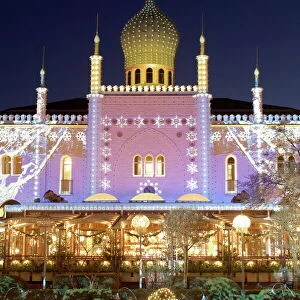 Tivoli Gardens at Christmas, Copenhagen, Denmark, Scandinavia, Europe