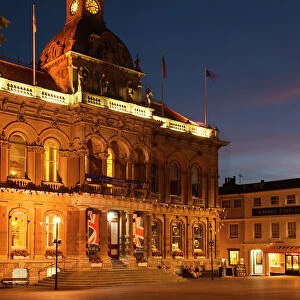 The Town Hall at dusk, Ipswich, Suffolk, England, United Kingdom, Europe