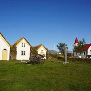 Traditional farm of Glaumbaer around Varmahlid, Iceland, Polar Regions