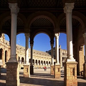 View through arches to the Palacio Espanol
